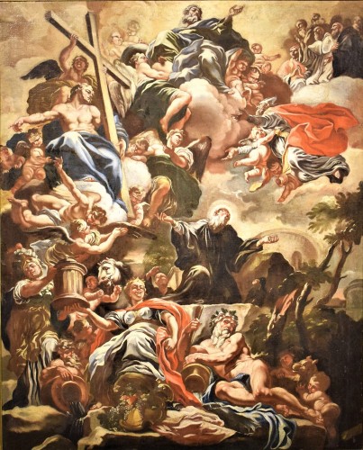 Le triomphe du Christianisme - Francesco Solimena (1657-1747) atelier - Tableaux et dessins Style Louis XIV